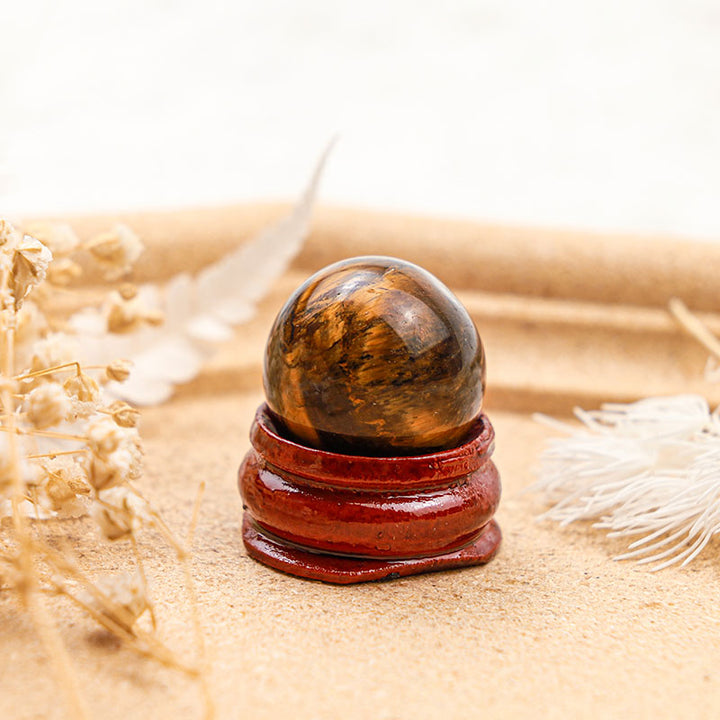 Esfera de cristal protectora de ojo de tigre de Olivenorma