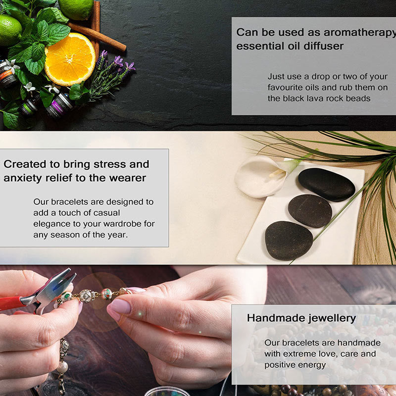 Pulsera de cristales naturales para aliviar la ansiedad de Olivenorma 