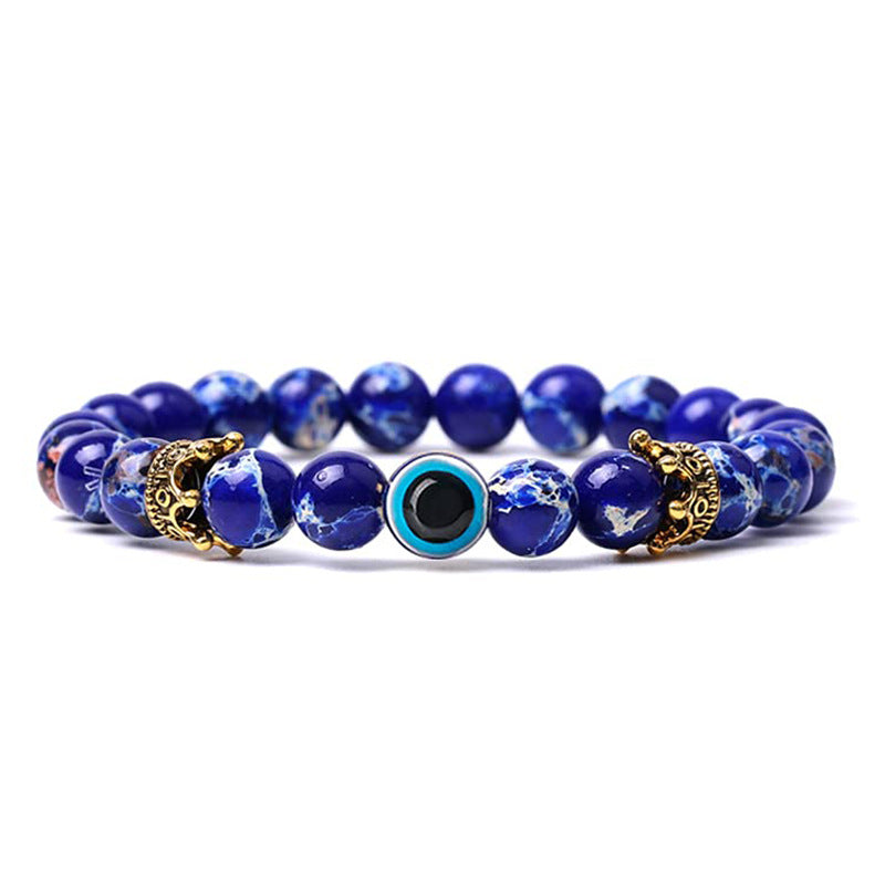 Pulsera de turquesa con protección contra el mal de ojo de Olivenorma 