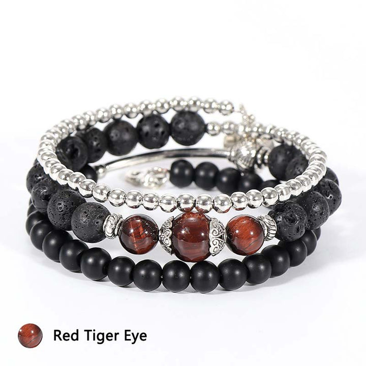 Pulsera de piedra protectora de cristal natural