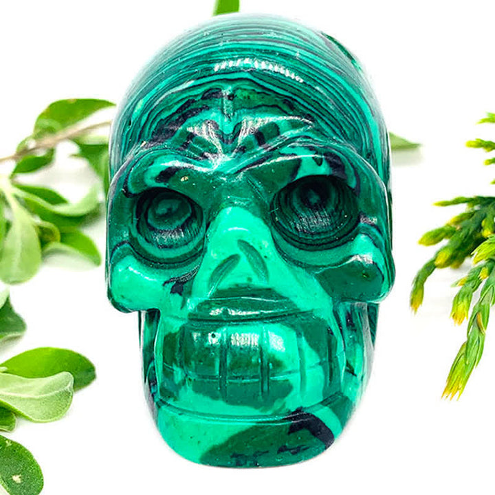 Decoración de Halloween con calavera de cristal natural de Olivenorma