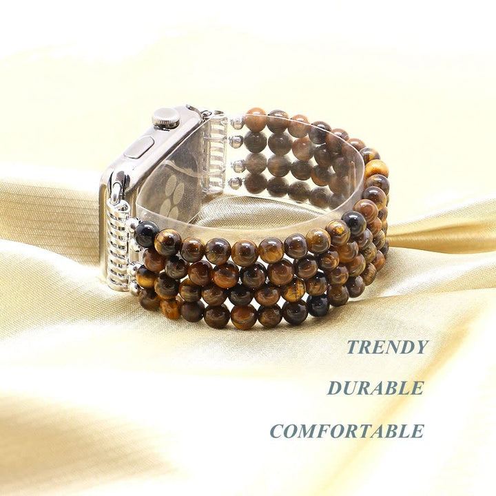 Pulsera de cuentas de ojo de tigre compatible con reloj Olivenorma 