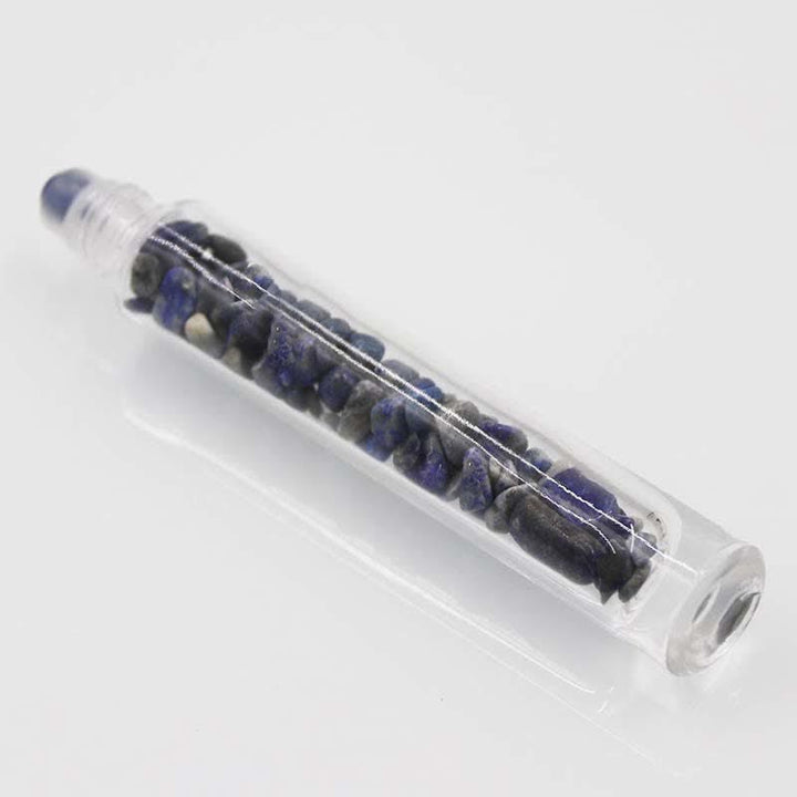 Botella de aceite esencial en roll-on de Olivenorma con decoración de cristal