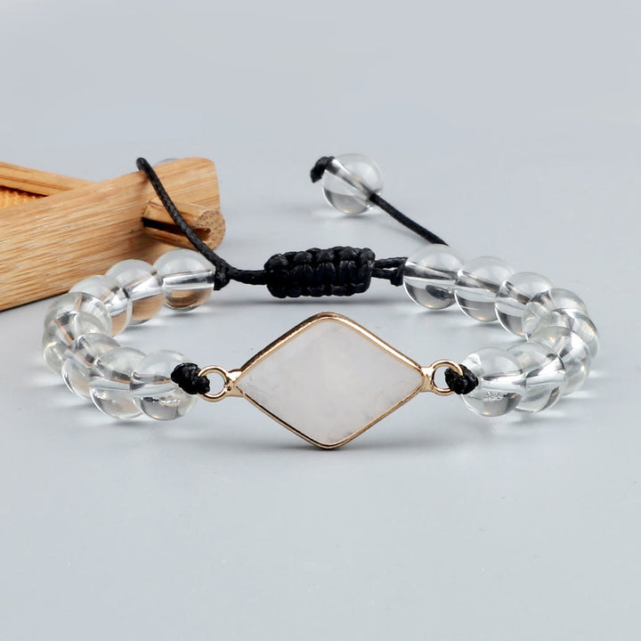 Pulsera de cuentas de opalita con piedra de ojo de gato de Olivenorma