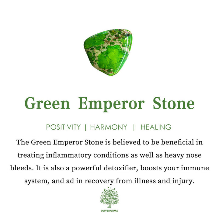 Pulsera energética de chakras con piedra del emperador Olivenorma 