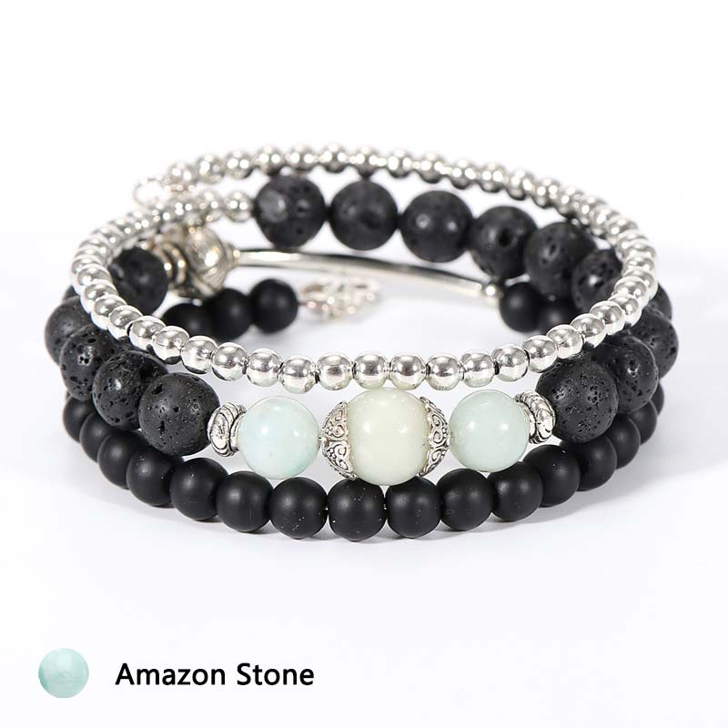Pulsera de piedra protectora de cristal natural