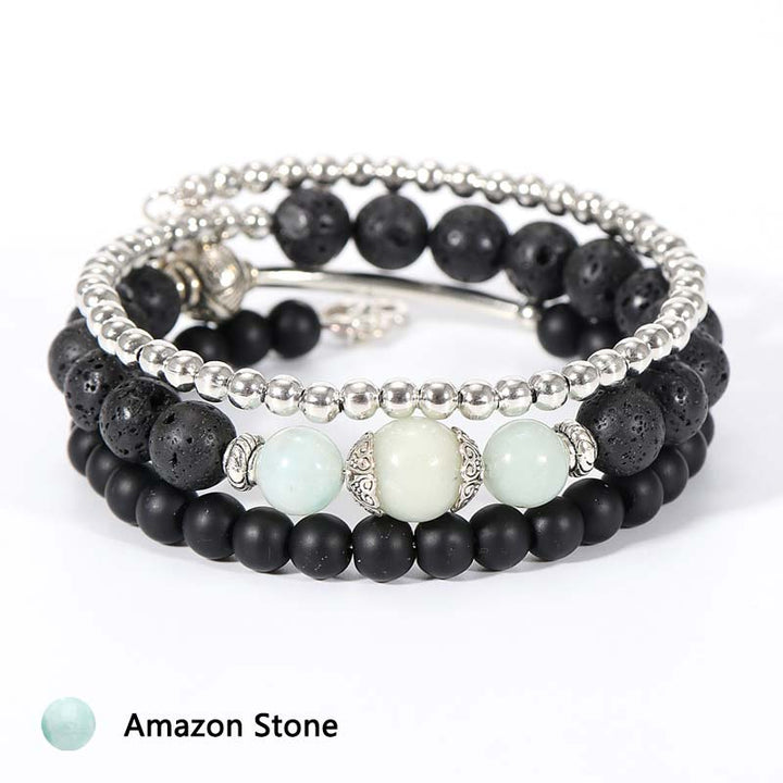 Pulsera de piedra protectora de cristal natural