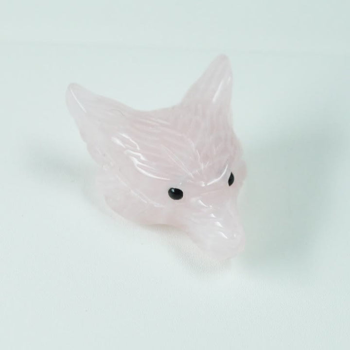 Accesorio de piedra preciosa con forma de cabeza de lobo tallada en cristal natural de Olivenorma - Cuarzo rosa - image 18