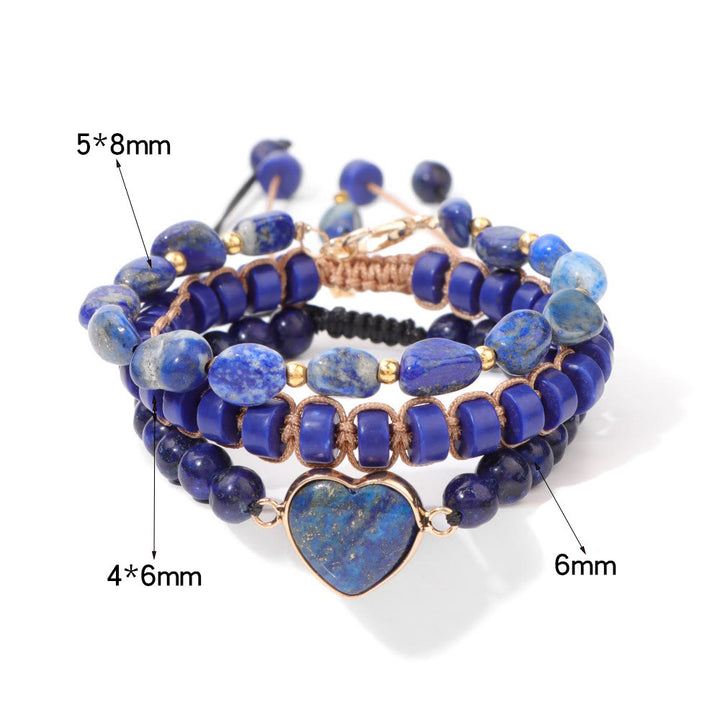 Pulsera con colgante en forma de corazón trenzado de cuerda hecha a mano de Olivenorma