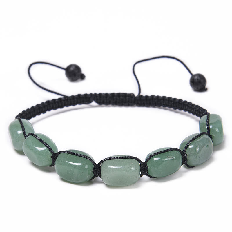Pulsera trenzada con cuentas de piedras preciosas de cristal de 7 chakras para hombre de Olivenorma