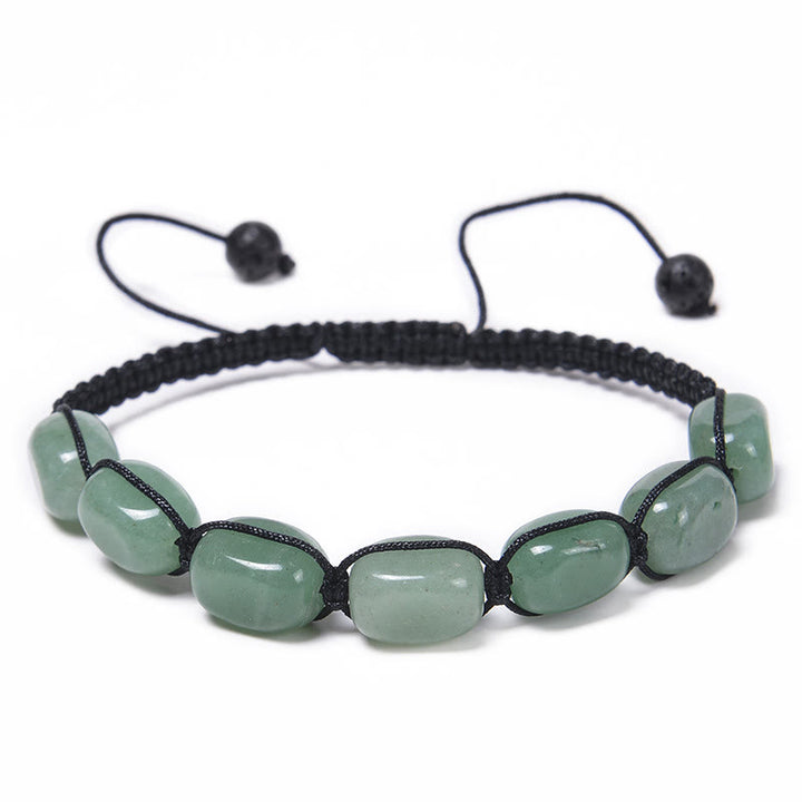 Pulsera trenzada con cuentas de piedras preciosas de cristal de 7 chakras para hombre de Olivenorma