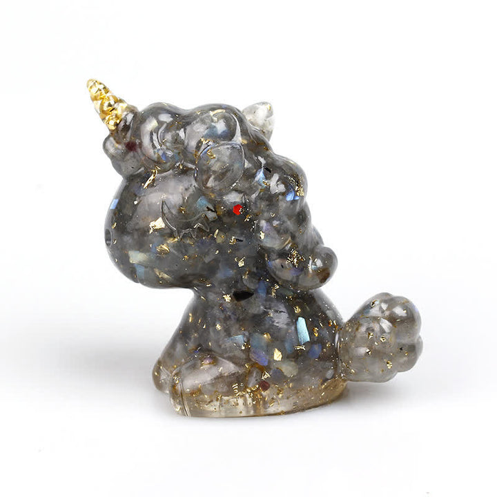Decoración con piedras preciosas de unicornio de cristal de Olivenorma