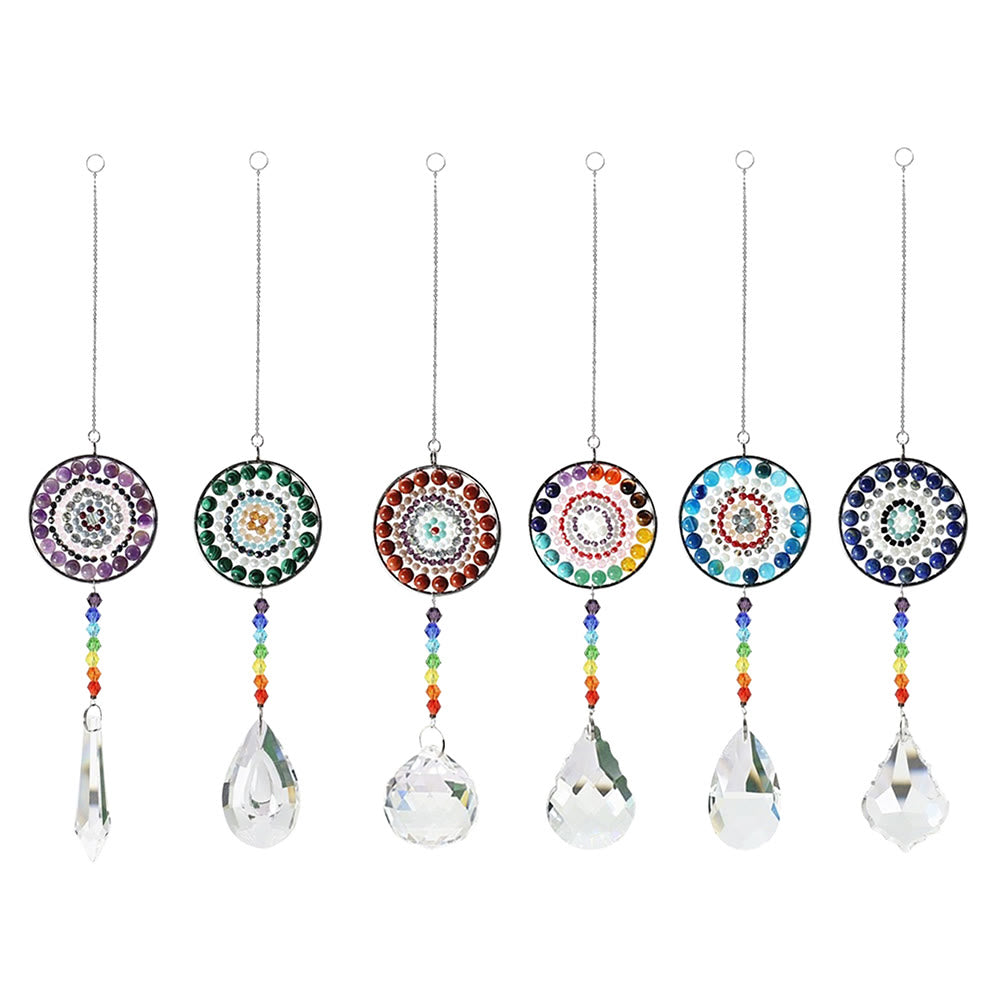Atrapasol de cristal de Olivenorma, carillón de viento para chakras hecho a mano 