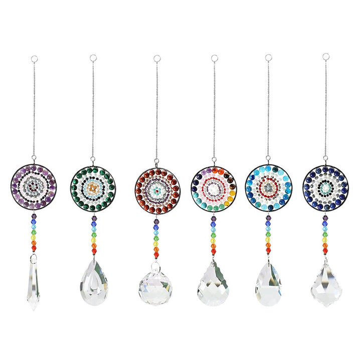 Atrapasol de cristal de Olivenorma, carillón de viento para chakras hecho a mano 