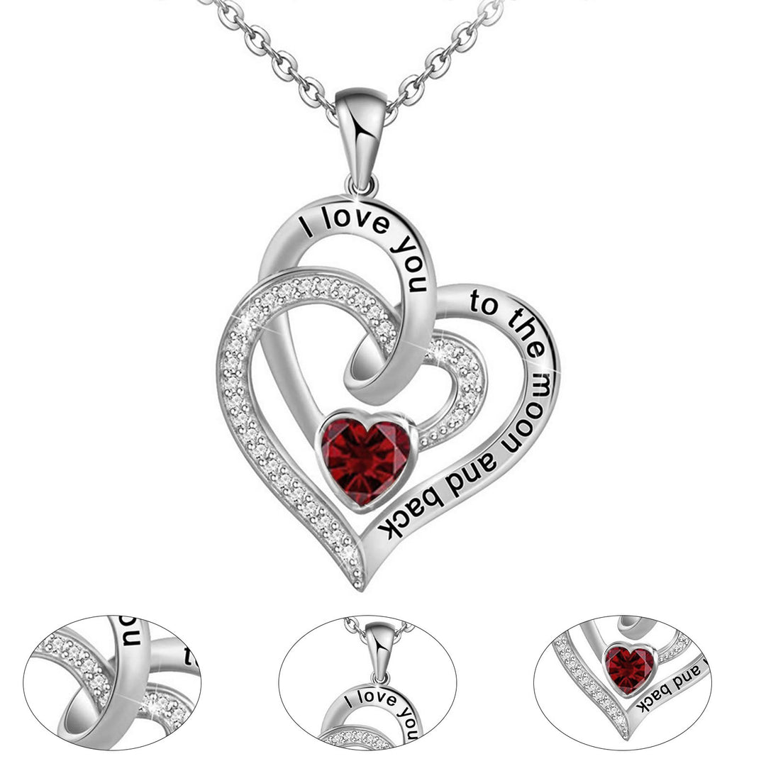 Collar con corazones y piedras natales de Olivenorma