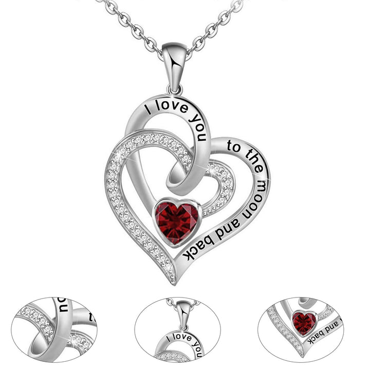 Collar con corazones y piedras natales de Olivenorma