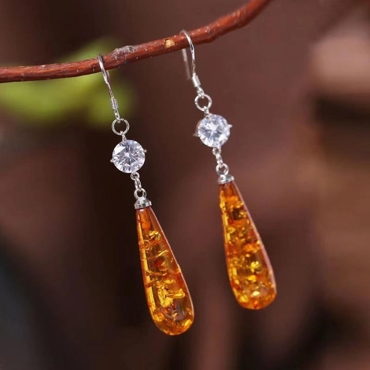 Pendientes de ámbar de Olivenorma Balance