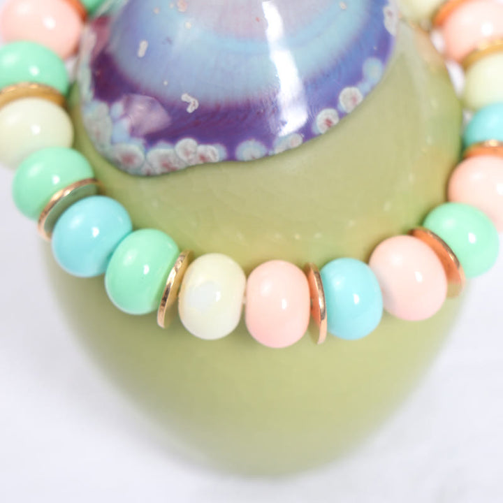 Conjunto de pulseras de cristal con forma de árbol de la vida hechas a mano de Olivenorma Boho 