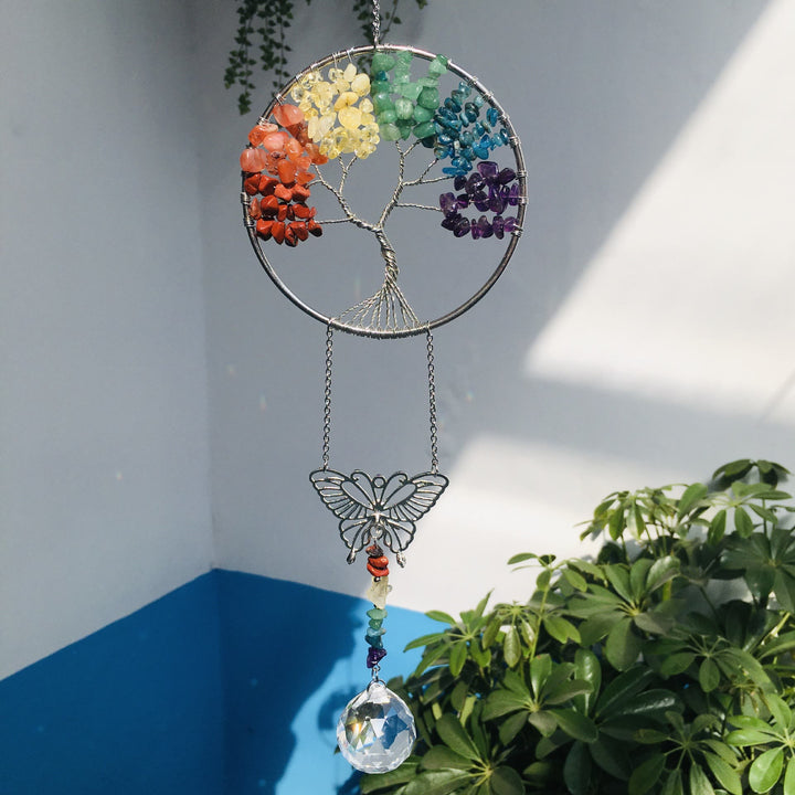 Adorno colgante de mariposa del árbol de la vida de Olivenorma