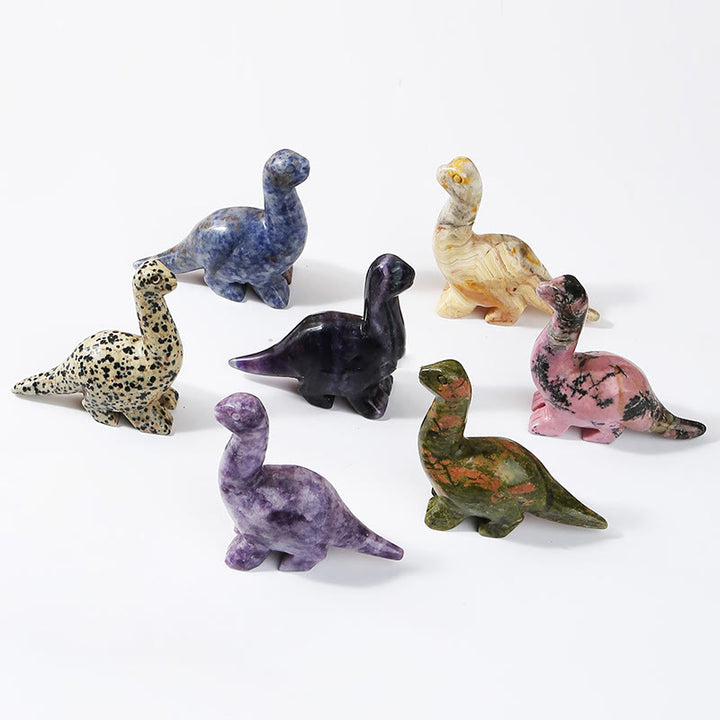 Adorno para el hogar con forma de dinosaurio de cristal de 2,5 pulgadas de Olivenorma