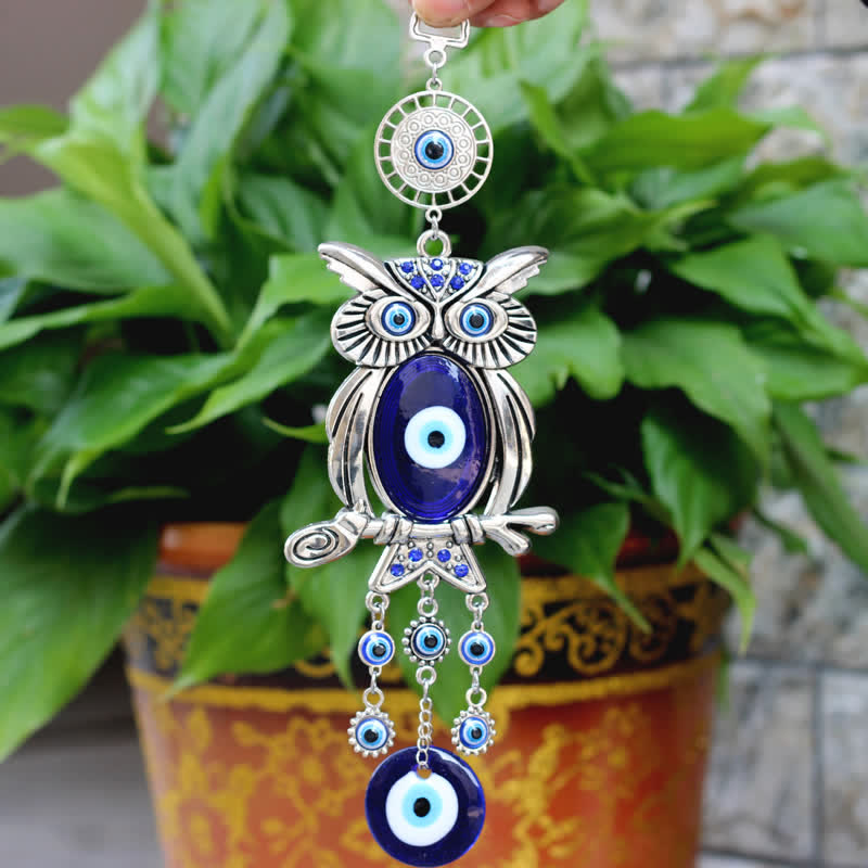 Amuleto de protección para el mal de ojo y el búho de Olivenorma para decoración de pared