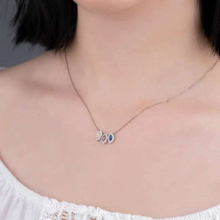 Collar con piedras natales en forma de lágrima del 1 al 8 de Tears Of Joy de Olivenorma