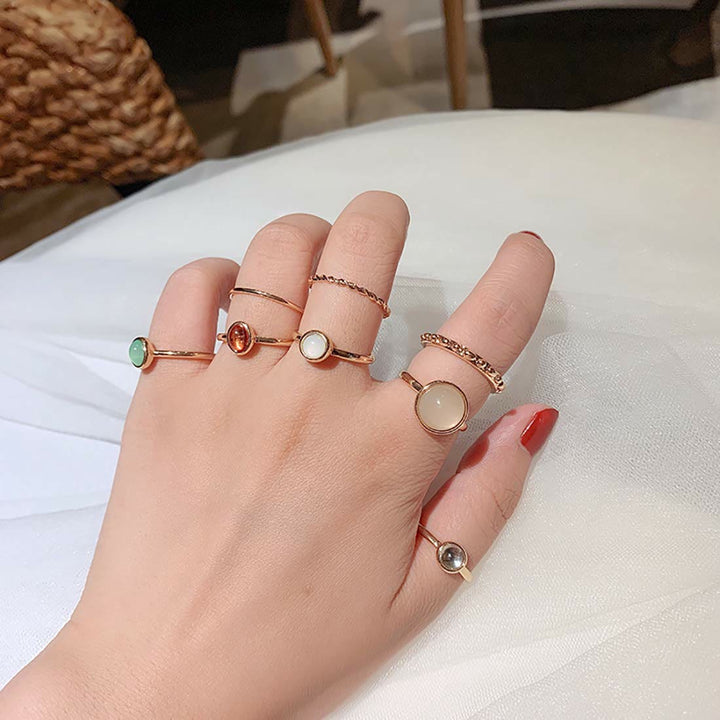 Juego de 8 anillos apilables para nudillos de Olivenorma