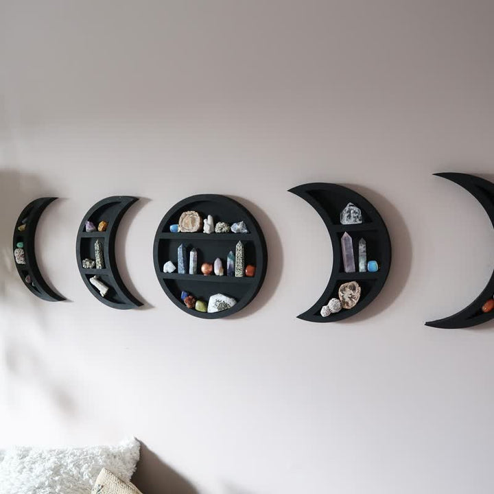 Estante de cristal con fases lunares original