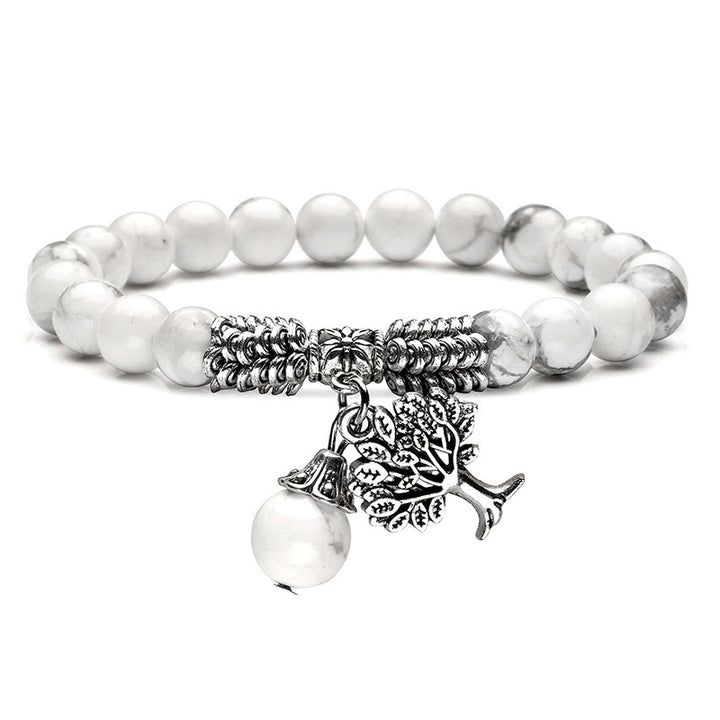 Pulsera de árbol de la vida de cristal natural