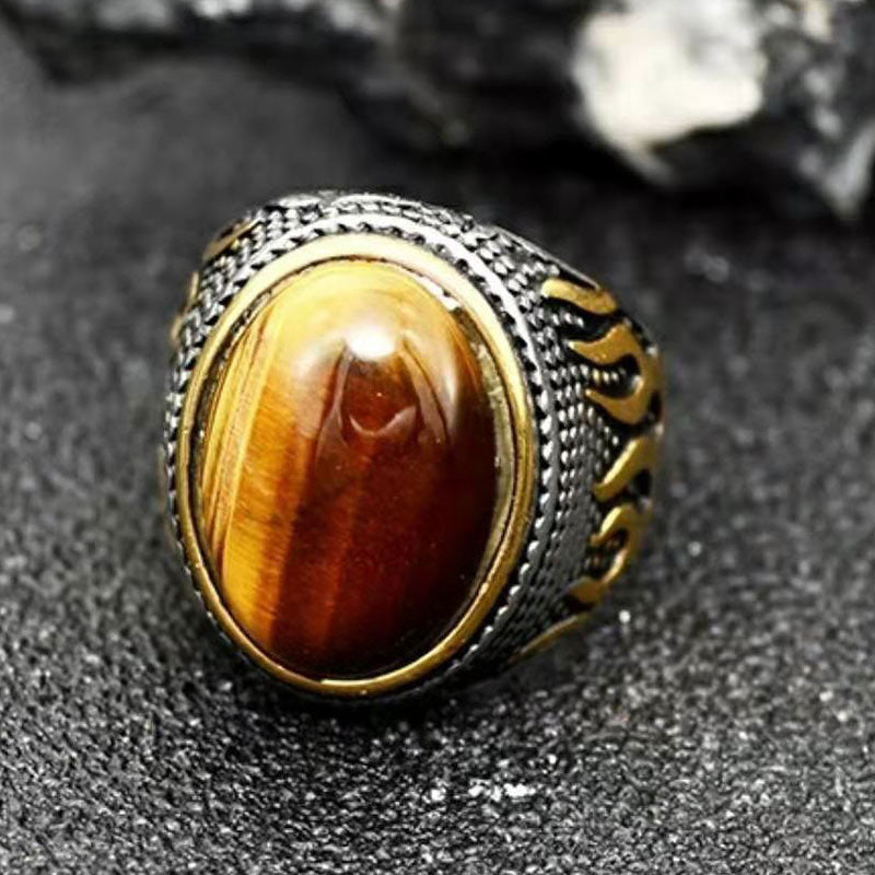 Anillo protector de ojo de tigre de Olivenorma