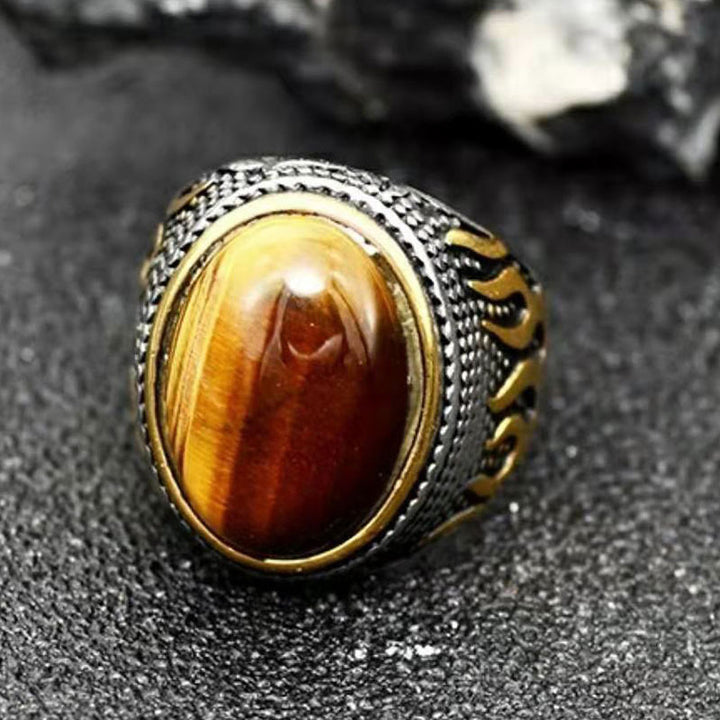 Anillo protector de ojo de tigre de Olivenorma