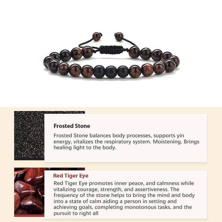 Pulsera curativa con piedra de cristal natural