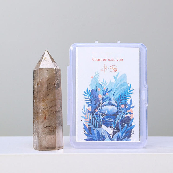 Juego de adornos de doce constelaciones con varitas de cristal natural de Olivenorma