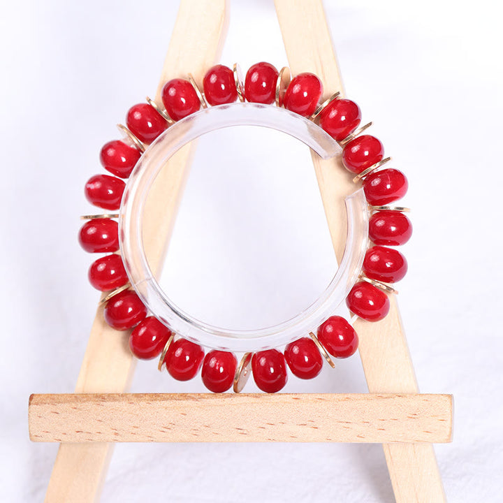 Conjunto de pulseras de cristal con forma de árbol de la vida hechas a mano de Olivenorma Boho 