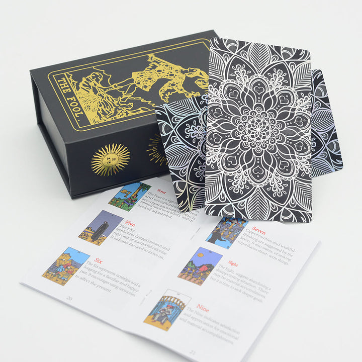 Baraja de tarot con láser brillante y lámina dorada bronceadora de Olivenorma