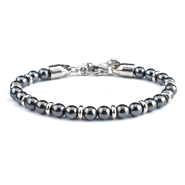 Pulsera de cuentas de ágata desgastada de Olivenorma
