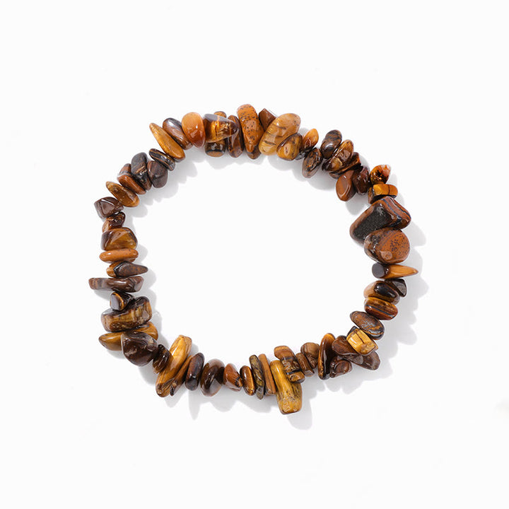 Pulsera de grava irregular natural colorida de Olivenorma 