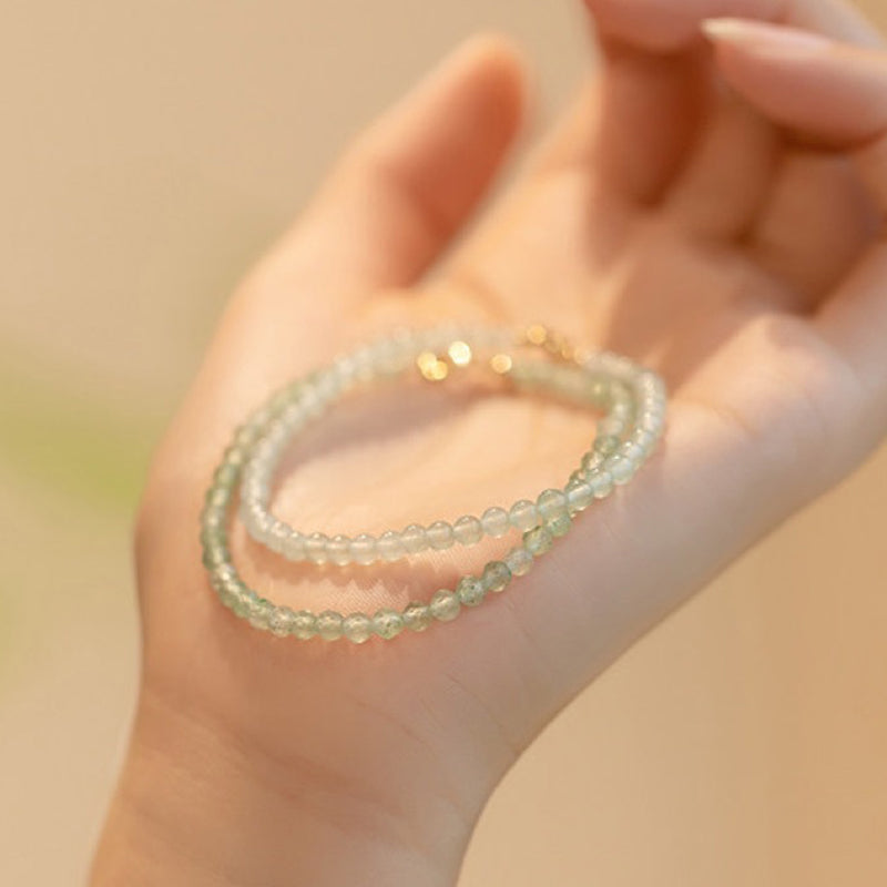 Pulsera de aventurina verde con la suerte de Lady Luck 