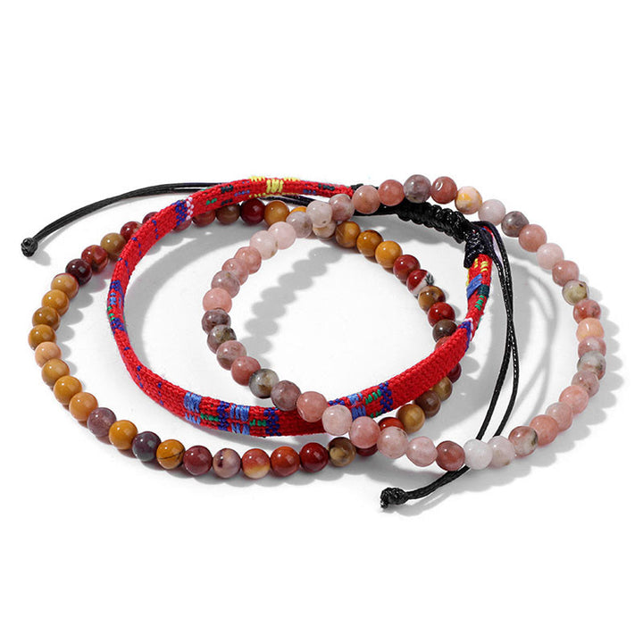 Conjunto de pulseras de cristal turquesa de Bohemia África de Olivenorma