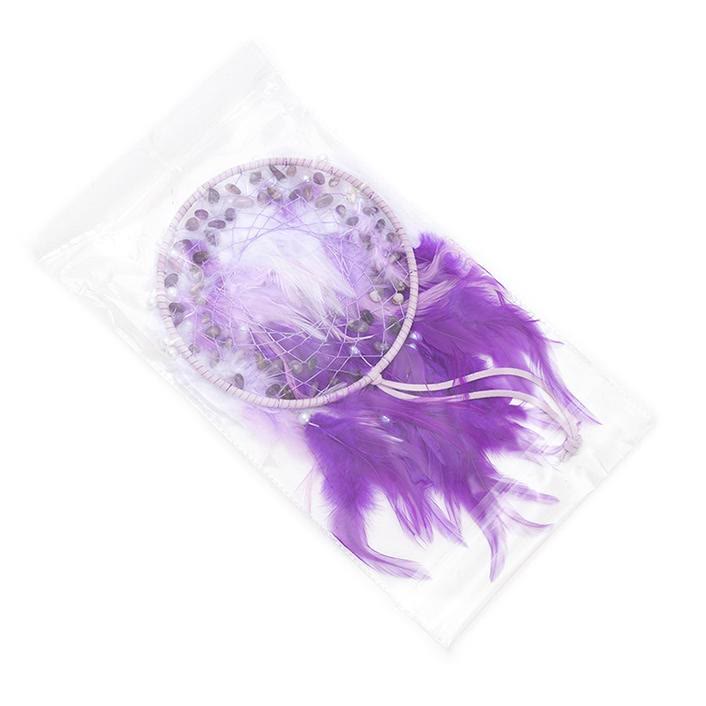 Colgante de péndulo de grava y amatista de Olivenorma Atrapasueños morado 