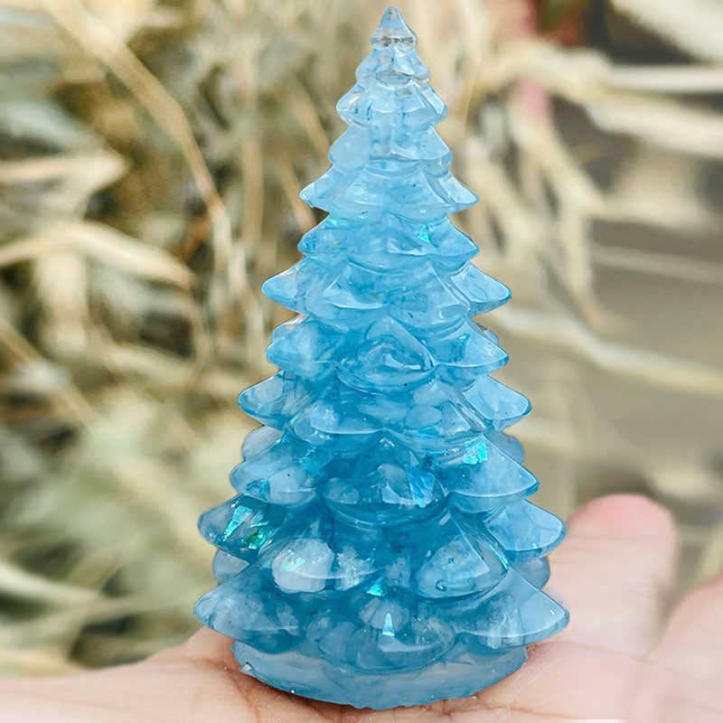 Árbol de Navidad de Olivenorma con decoración de piedra de cristal natural 