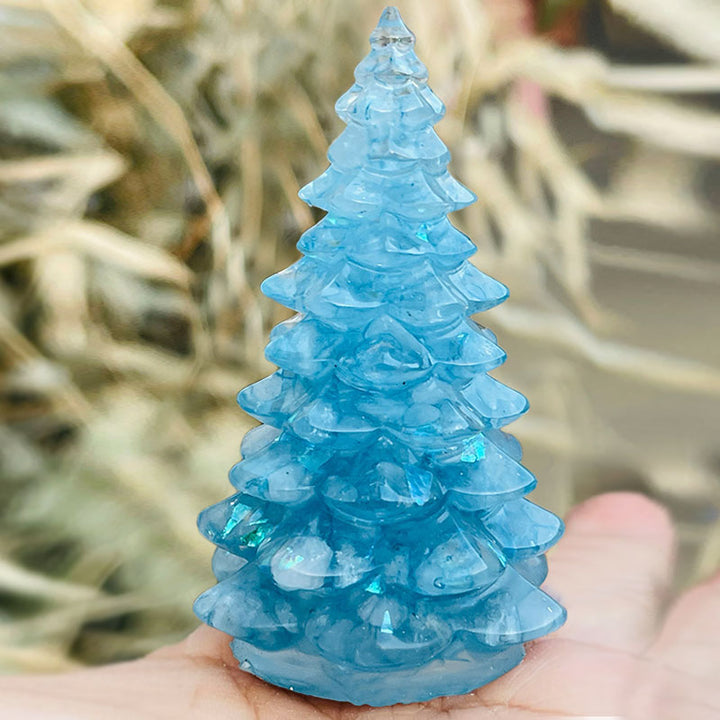 Árbol de Navidad de Olivenorma con decoración de piedra de cristal natural 