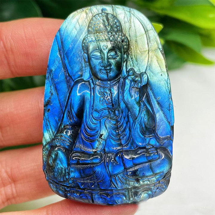 Adornos de piedra lunar con forma de labradorita natural de Olivenorma
