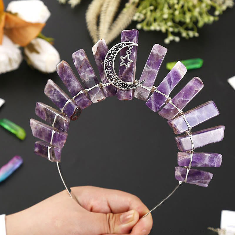 Corona de cristal con forma de estrella y luna tridimensional de Olivenorma