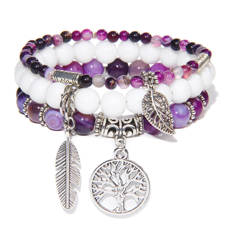 Juego de 3 pulseras con el árbol de la vida "Momentos de sanación de la naturaleza" de Olivenorma 