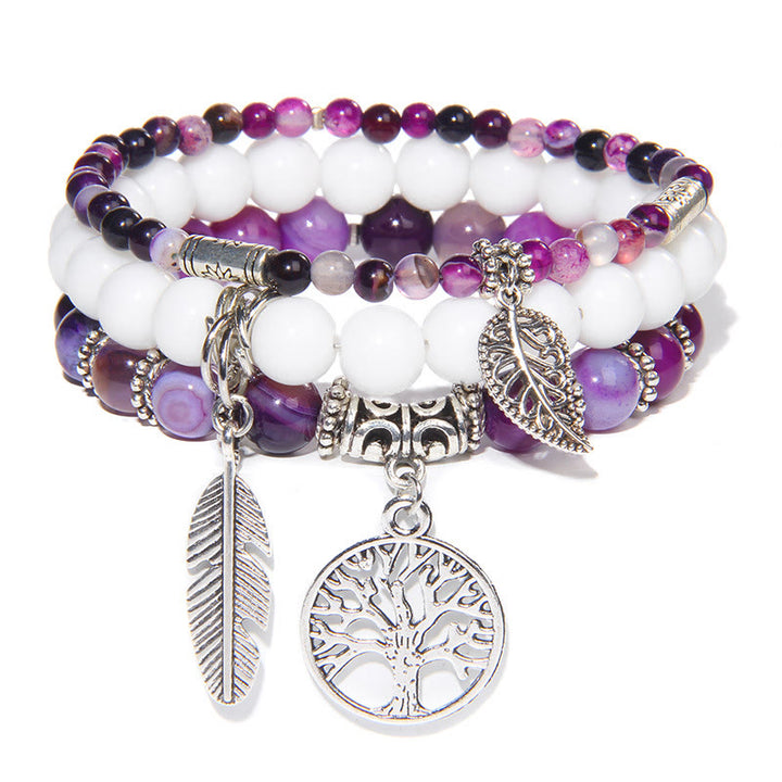 Juego de 3 pulseras con el árbol de la vida "Momentos de sanación de la naturaleza" de Olivenorma 