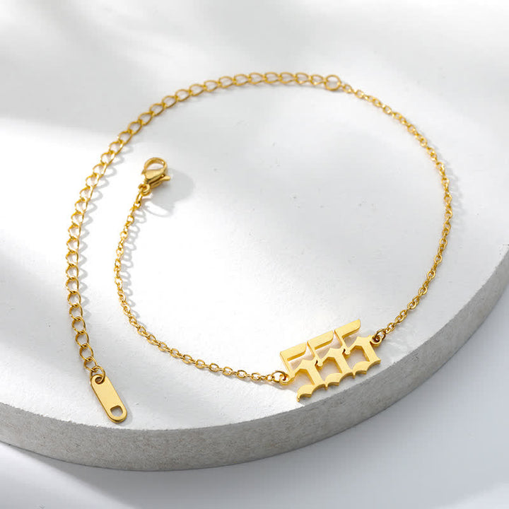 Pulsera de tobillo espiritual con números de ángel