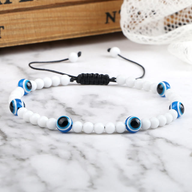 Pulsera de cuentas de ojo de tigre y ojo malvado de Olivenorma 