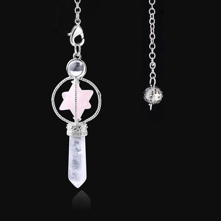 Péndulo de piedra de cristal natural. 