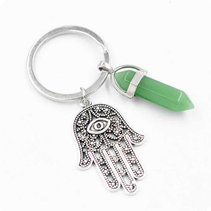 Llavero de cristal con la mano de Fátima inspiradora de Olivenorma